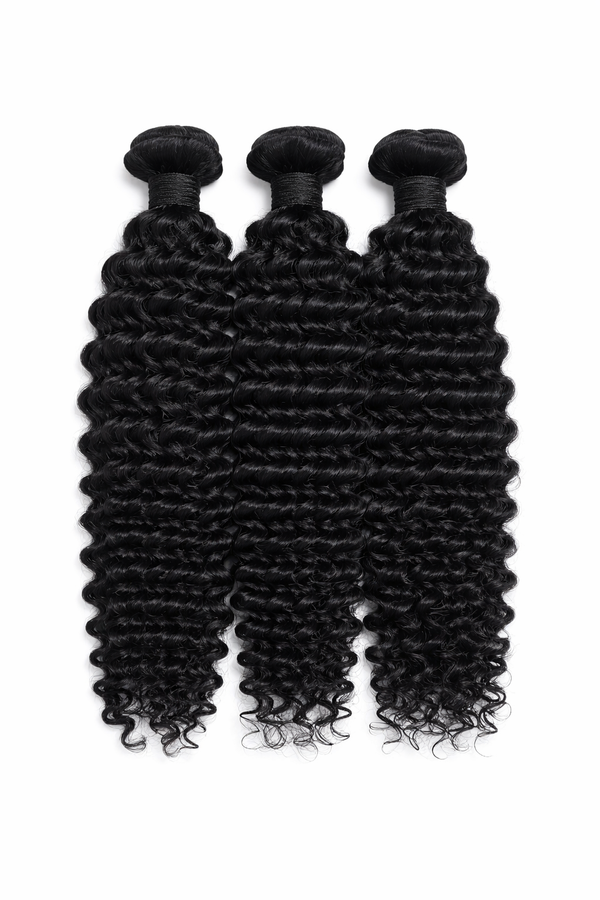 burmese curl raw hair bundles with defined curls and thick volume